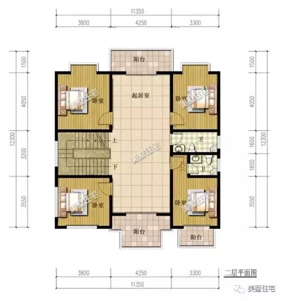 6款農(nóng)村三層自建別墅戶型圖，開間11米款款實用，第3還帶商鋪