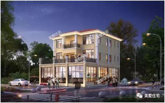 6款農(nóng)村三層自建別墅戶型圖，開間11米款款實用，第3還帶商鋪