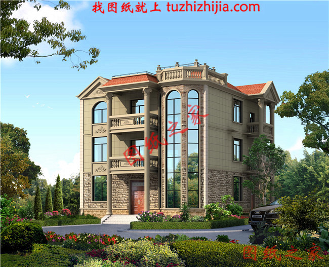 農(nóng)村60萬(wàn)三層別墅款式設(shè)計(jì)圖，美觀大氣上檔次，村里人都羨慕！