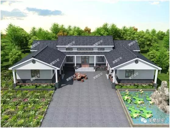 中式合院一層別墅設計圖，有家有院有品位，傳承百年