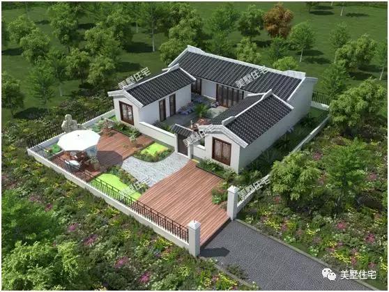 中式合院一層別墅設計圖，有家有院有品位，傳承百年