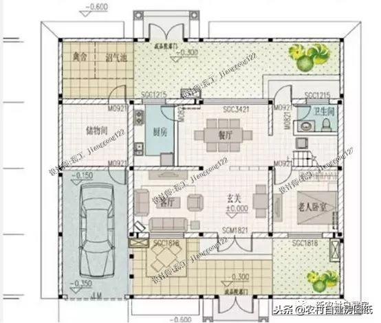 2套農村二層平頂住宅設計，還帶小院子，北方農村一家一套，簡單耐看又實用