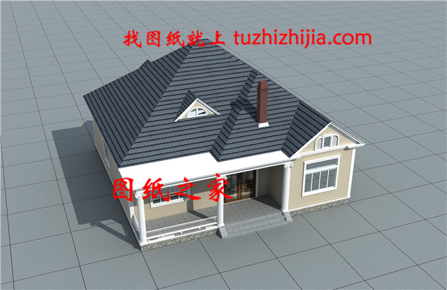 2019農村漂亮的一層平房圖片平面圖與全套施工圖紙,戶型周正