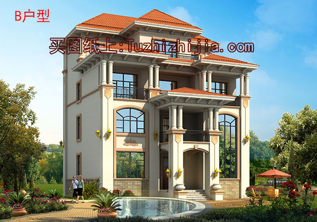 四層農村80萬別墅款式設計圖，全鄉最美，根本找不到競爭對手