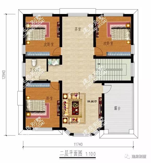 兩套農村二層自建別墅設計圖，面寬都是11米多，第二棟建好了看一眼都很享受