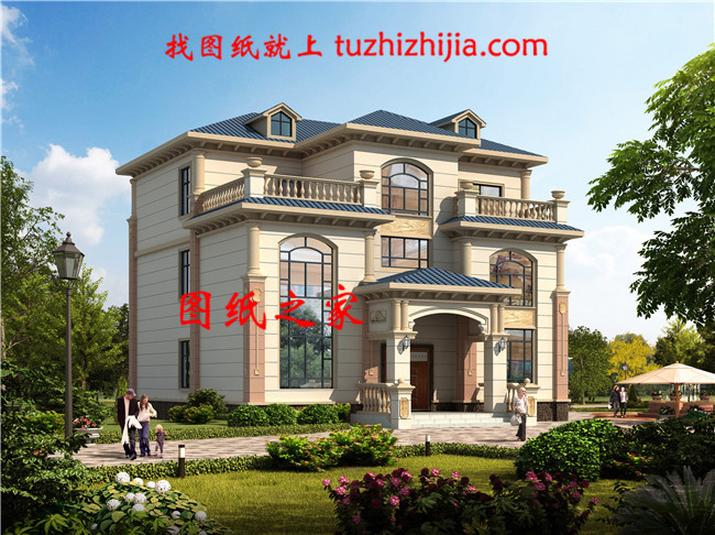 2019最新款50萬(wàn)左右農(nóng)村三層別墅，客廳中空