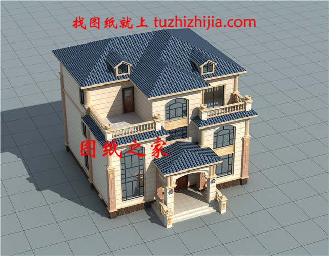 2019最新款50萬(wàn)左右農(nóng)村三層別墅，客廳中空