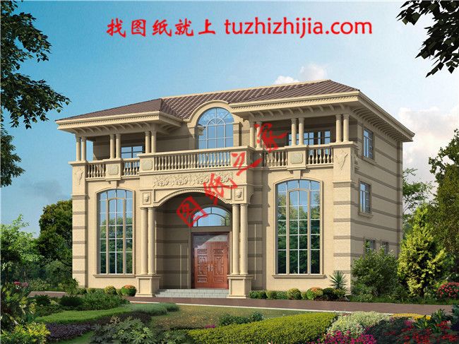 三層農(nóng)村100萬別墅款式圖片，豪華大氣的別墅絕對給你掙足了面子！