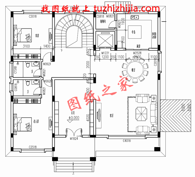 三層農(nóng)村100萬別墅款式圖片，豪華大氣的別墅絕對給你掙足了面子！