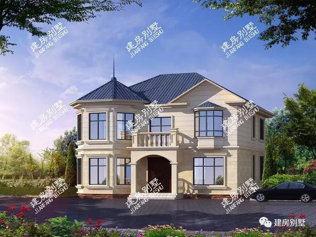 農村自建二層別墅設計，都有復式客廳，第二棟揚名于湖南和廣東