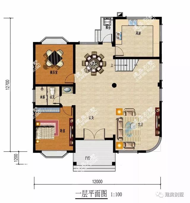 兩套12X12米的農(nóng)村二層自建房，第一棟配復(fù)式客廳，簡(jiǎn)單造價(jià)低