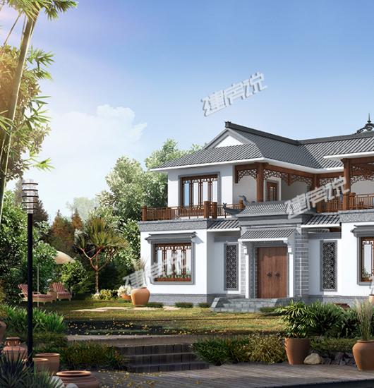 二層四合院別墅設計，戶型方正、設計精美，越住越有錢