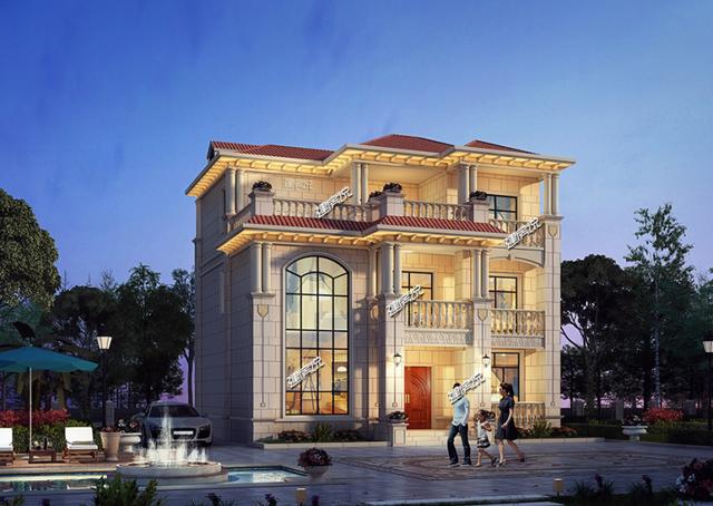 11x12米歐式三層別墅，豪華大氣、方正實用，華麗麗得非常漂亮