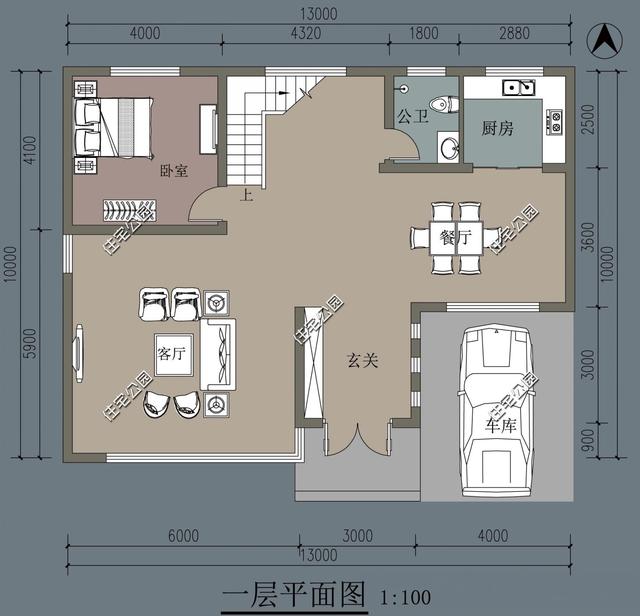 現代風格三層農村別墅，13×10米多落地窗多套間，這樣的設計30年不過時