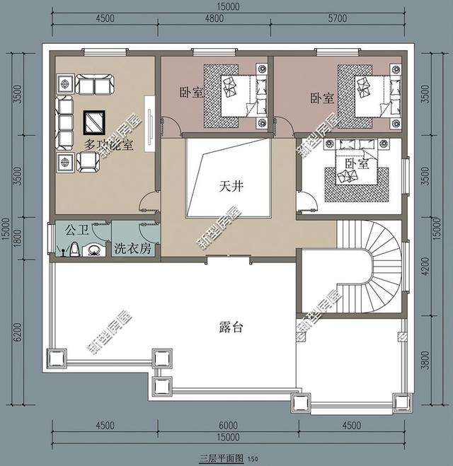 8套農(nóng)村自建別墅設(shè)計，都有堂屋大露臺，第4套最漂亮