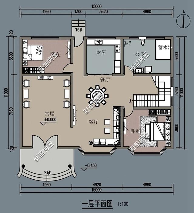 8套農(nóng)村自建別墅設(shè)計，都有堂屋大露臺，第4套最漂亮