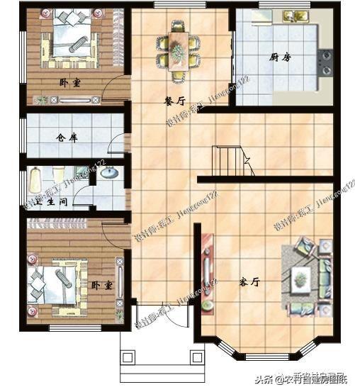 3套二層別墅設(shè)計(jì)圖，帶露臺(tái)的戶型讓人眼前一亮，第2款讓人很糾結(jié)