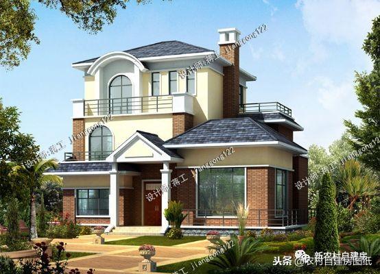 占地150平的三層別墅設計，又一經典作品，有錢一定要建的別墅豪宅