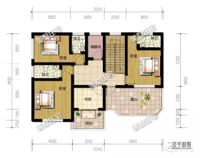 13.3X9.5米二層別墅設(shè)計(jì)圖，外觀美布局贊，20來萬就能建