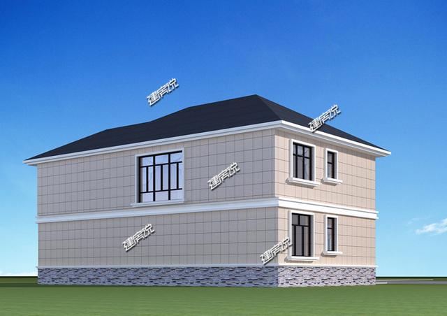 二層花園別墅設計，農村自建只要二三十萬，太驚喜了