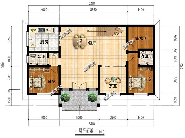 二層花園別墅設計，農村自建只要二三十萬，太驚喜了
