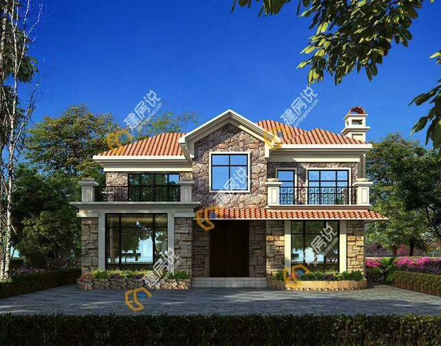 最美的農村二層別墅設計，深受大家歡迎，建成實景美翻了