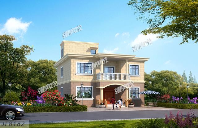 平屋頂二層別墅設計圖，還帶陽光房好，看又實用