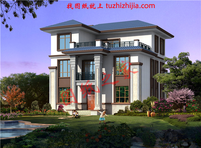 農村2層半現代別墅圖片大全，時尚漂亮、讓人羨慕！