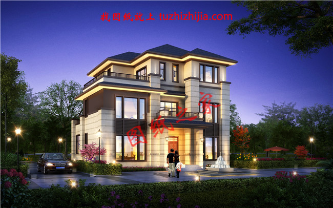 農村2層半現代別墅圖片大全，時尚漂亮、讓人羨慕！