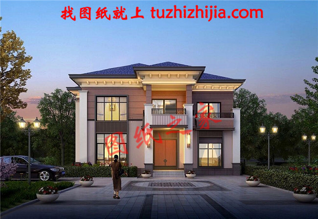 農村30萬別墅款式圖片及設計圖，耐看又實用的二層小別墅！