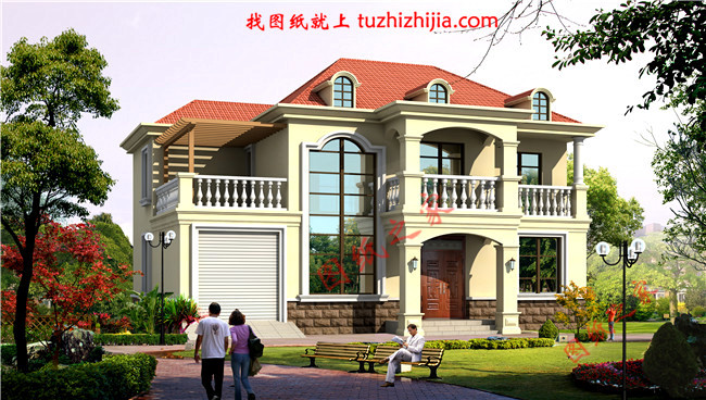 農村30萬別墅款式圖片及設計圖，耐看又實用的二層小別墅！