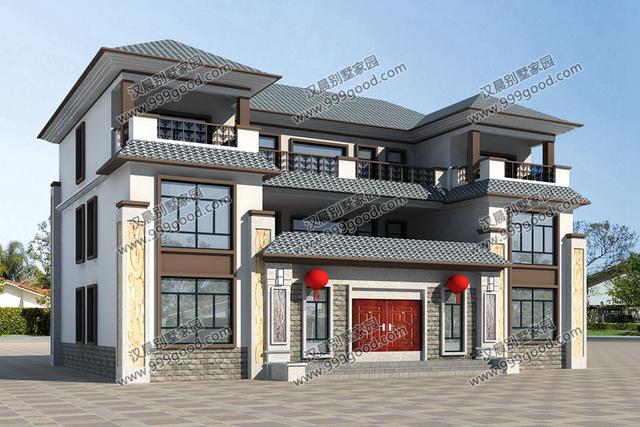 中風格三層別墅戶型圖，這就是未來最漂亮的農村房屋