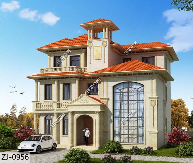 歐式三層別墅設計圖，健身房陽臺全都有，這樣的房子最適合生活