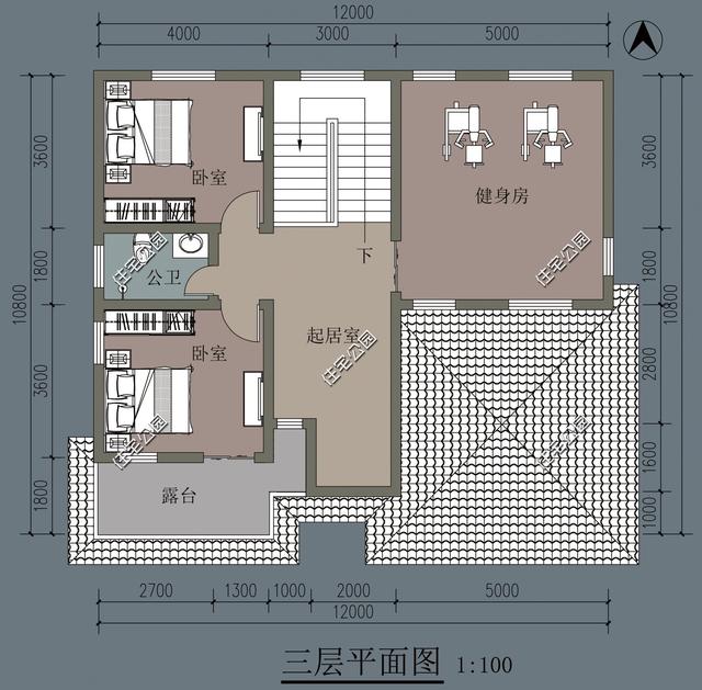 歐式三層別墅設計圖，健身房陽臺全都有，這樣的房子最適合生活