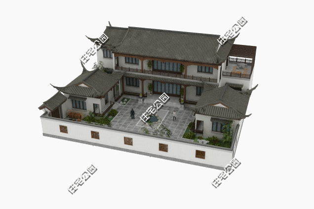 最適合養老的農村別墅設計，除了這棟中式合院，再也找不出別的