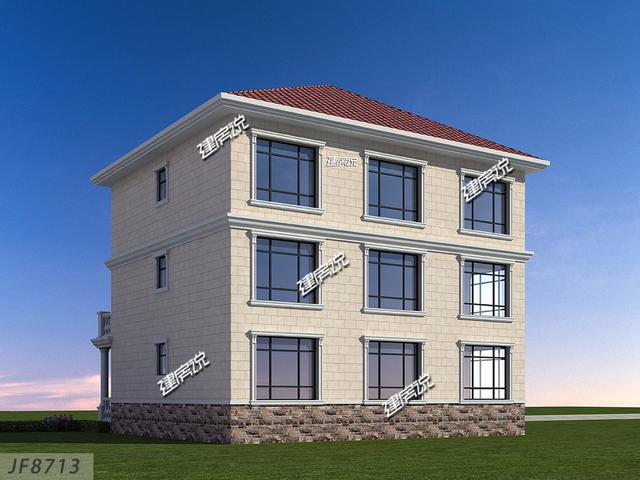 簡單大氣的歐式三層別墅設計圖，占地方正，好戶型越住越有錢