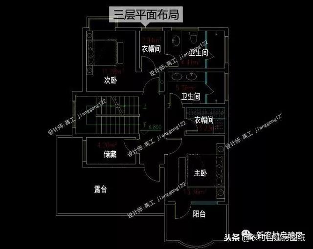 7套100平左右的農村別墅設計圖紙，4套二層3套三層，小戶型精致實用！