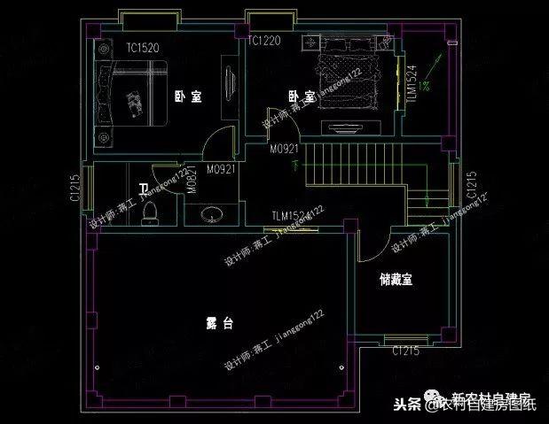7套100平左右的農村別墅設計圖紙，4套二層3套三層，小戶型精致實用！