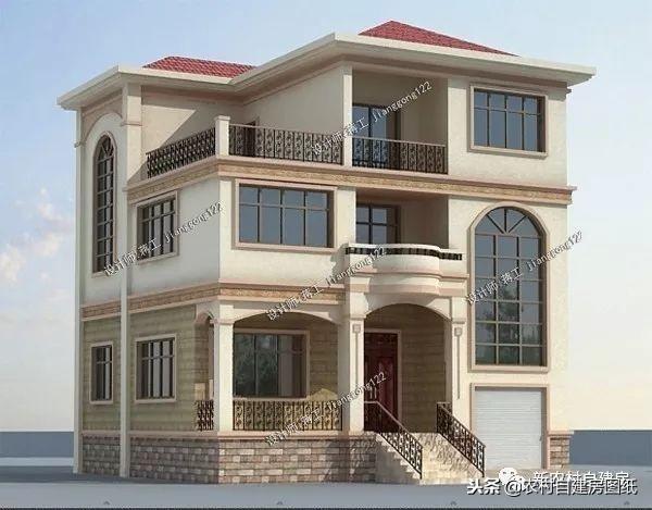 7套100平左右的農村別墅設計圖紙，4套二層3套三層，小戶型精致實用！