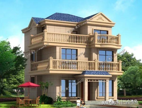 7套100平左右的農村別墅設計圖紙，4套二層3套三層，小戶型精致實用！
