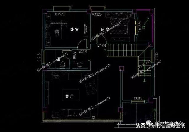 7套100平左右的農村別墅設計圖紙，4套二層3套三層，小戶型精致實用！