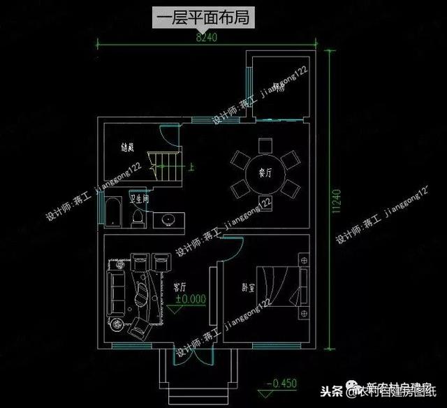 7套100平左右的農村別墅設計圖紙，4套二層3套三層，小戶型精致實用！