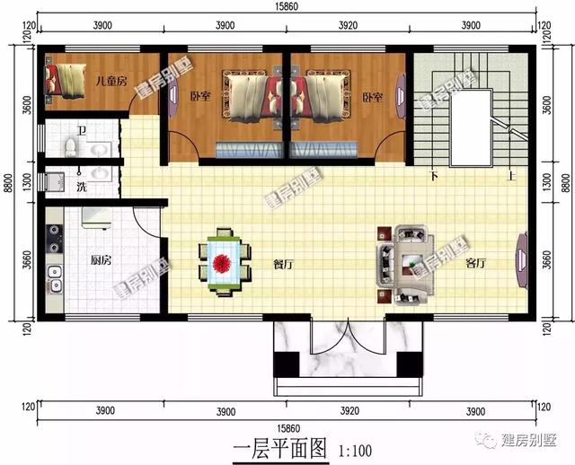 16×9米三層農村別墅設計方案，光臥室就是12個，氣派又實用