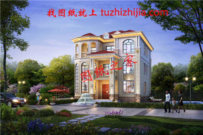 2026年新款別墅外觀圖三層戶型設計，適合人口較多的家庭修建！