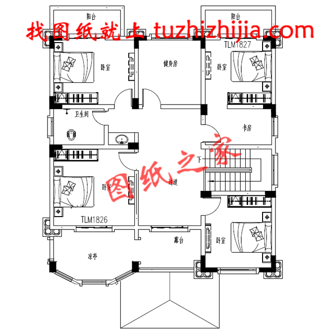 2026年新款別墅外觀圖三層戶型設計，適合人口較多的家庭修建！