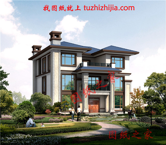 2026年新款別墅外觀圖三層戶型設計，適合人口較多的家庭修建！