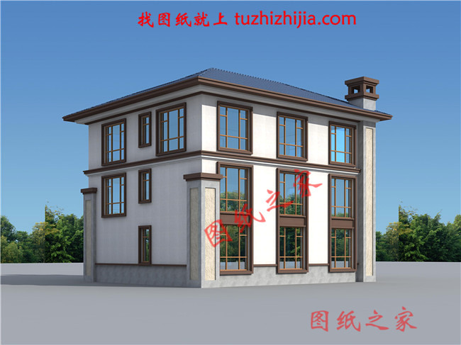 2026年新款別墅外觀圖三層戶型設計，適合人口較多的家庭修建！