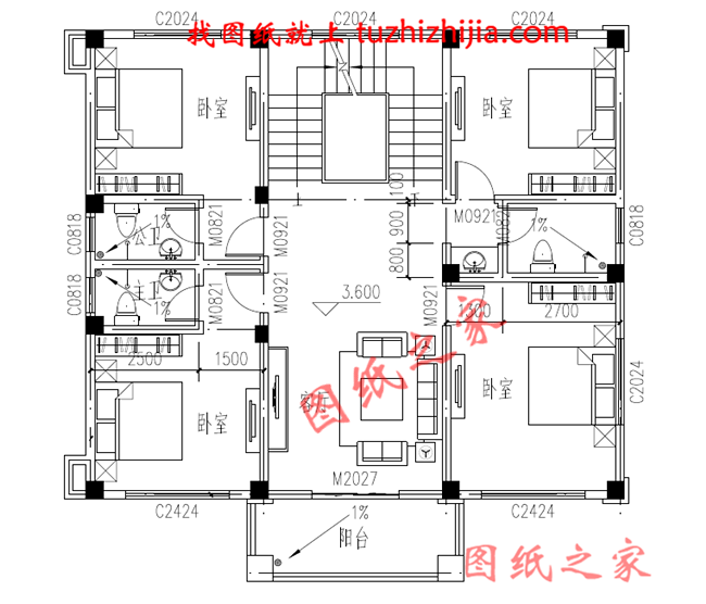 2026年新款別墅外觀圖三層戶型設計，適合人口較多的家庭修建！