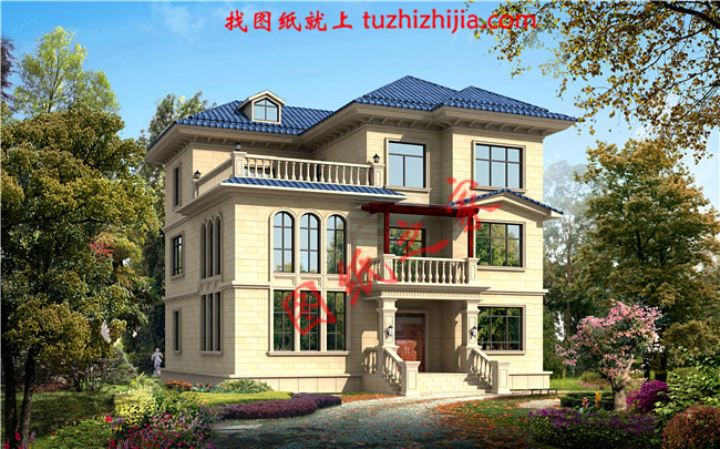 2026年新款別墅外觀圖三層戶型設計，適合人口較多的家庭修建！