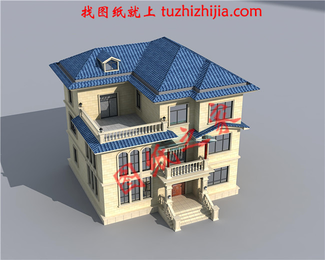 2026年新款別墅外觀圖三層戶型設計，適合人口較多的家庭修建！